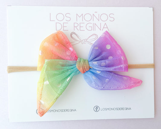 Moño Rainbow dots