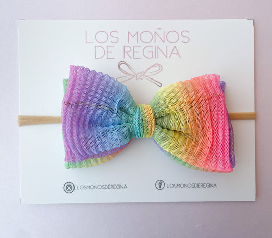 Moño Raibow Plisado