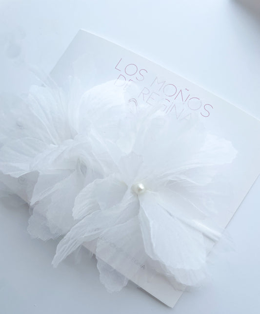 Flores organza y perlas